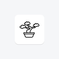 Bonsai Tree, vector, pixel perfect, illustrator file