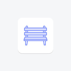 Garden Bench, vector, pixel perfect, illustrator file