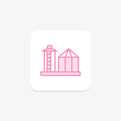 Grain Silo, vector, pixel perfect, illustrator file