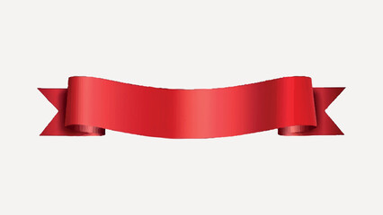 red ribbon banner illustration vector