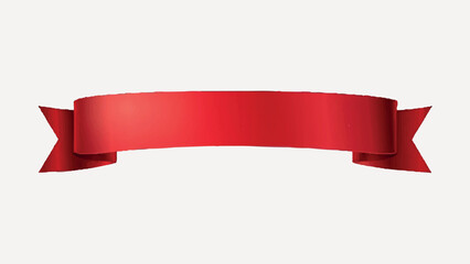 red ribbon banner illustration vector