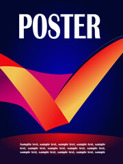 Abstract vector poster art background