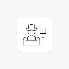 Farmer, vector, pixel perfect, illustrator file