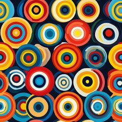 Colorful Concentric Circles Pattern