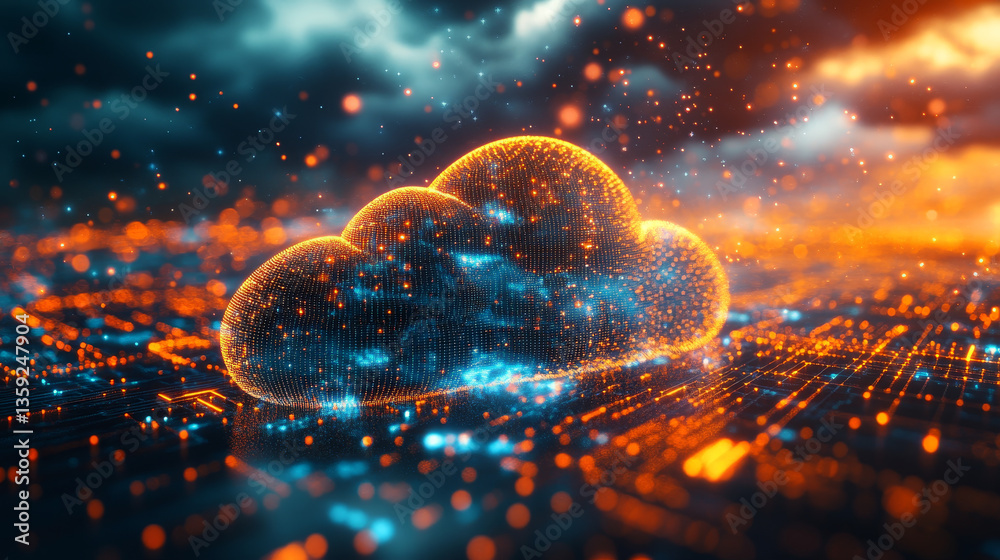 Poster big data, cryptography programming 3d illustration. neural network, cloud technologies. global datab