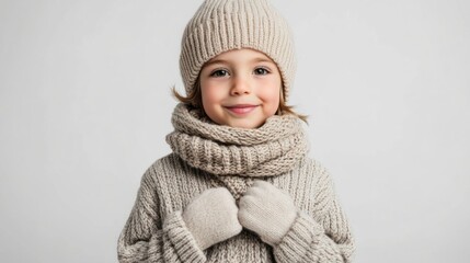 Cute Toddler in Cozy Winter Outfit