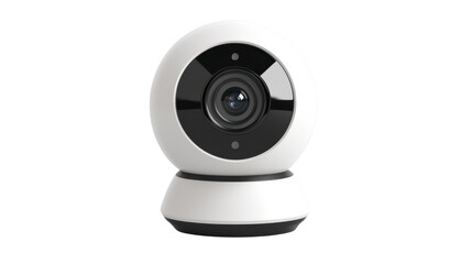 Modern Surveillance: Sleek and contemporary, a security camera with minimalist design and high-tech features is captured, symbolizing safety and surveillance