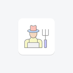 Farmer, vector, pixel perfect, illustrator file