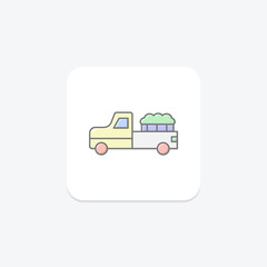Farm Truck, vector, pixel perfect, illustrator file