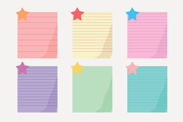 Cute paper notes illustration vector