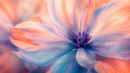 A close up view of a colorful delicate flower