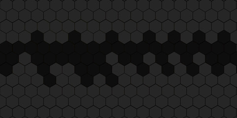 Hexagonal  BLACK abstract metal background with light