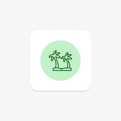 Palm Tree, vector, pixel perfect, illustrator file