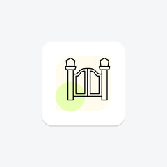 Garden Gate, vector, pixel perfect, illustrator file