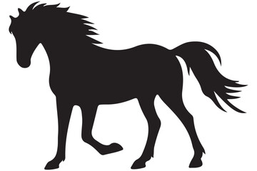 Obraz premium Silhouette Horse Vector Illustration Minimalist Design for Various Projects