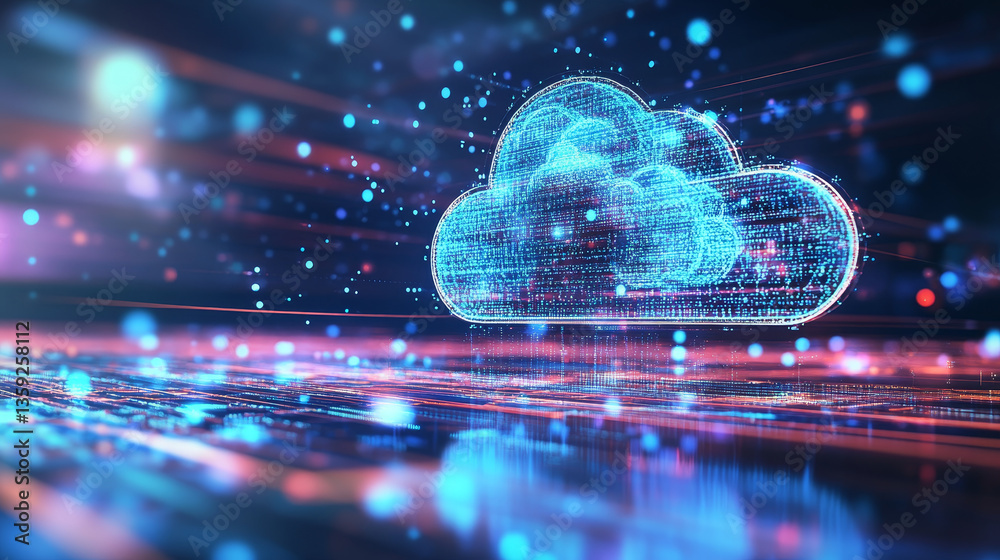 Poster big data, cryptography programming 3d illustration. neural network, cloud technologies. global datab