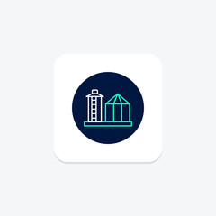 Obraz premium Grain Silo, vector, pixel perfect, illustrator file