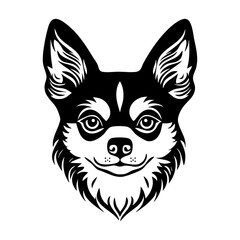 Stylized dog face illustration vector