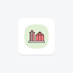 Grain Silo, vector, pixel perfect, illustrator file