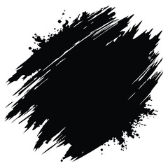 Abstract black grunge brush stroke