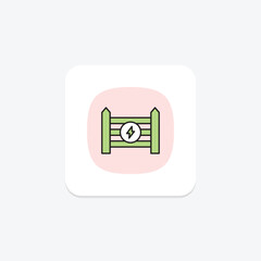 Electric Fence, vector, pixel perfect, illustrator file