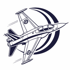 Vector illustration of an airplane for travel and transportation