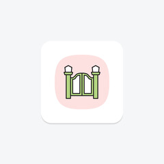 Garden Gate, vector, pixel perfect, illustrator file