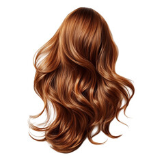 Naklejka premium Long Auburn Wavy Hair Style Beauty Salon