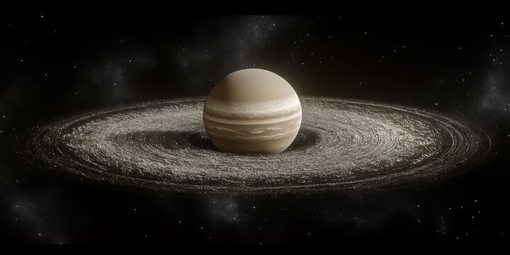 Saturn Planet Rings Space.