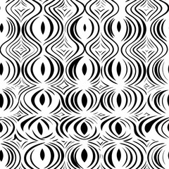 Black and White Abstract Wave Pattern