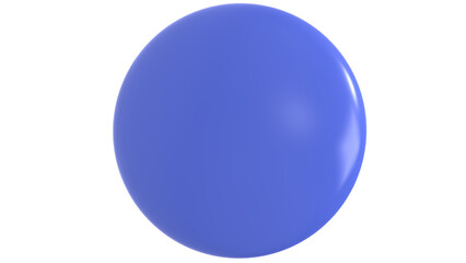 blue realistic sphere transparent background