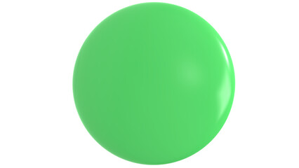 Green realistic sphere transparent background