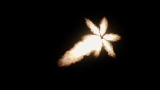 muzzle flash explosion of fire transparent background 