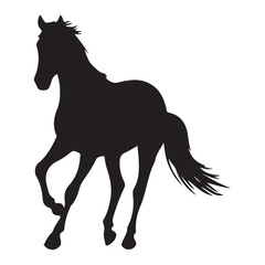 Dynamic Horse Silhouette Vector Artwork for Creative Designs