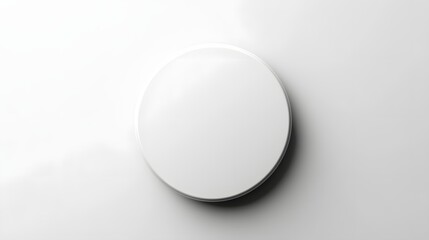 white circle on white background minimalist product display