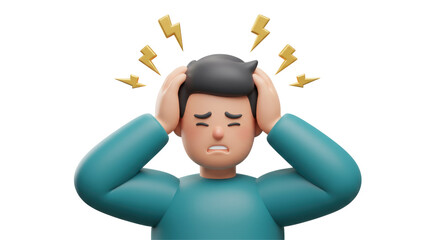 Isolated Stressed Man