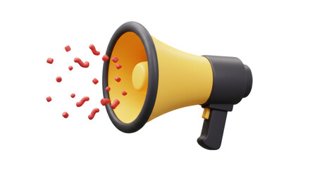 Isolated Megaphone with Noise