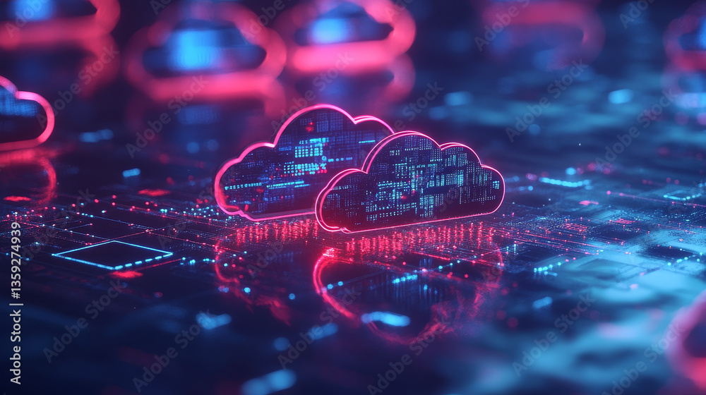 Poster neural network, abstract digital concept. cyber technologies and data security. polygon network and 