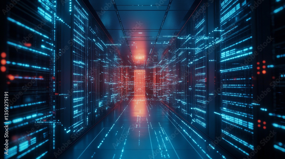Poster neural network, abstract digital concept. cyber technologies and data security. polygon network and 