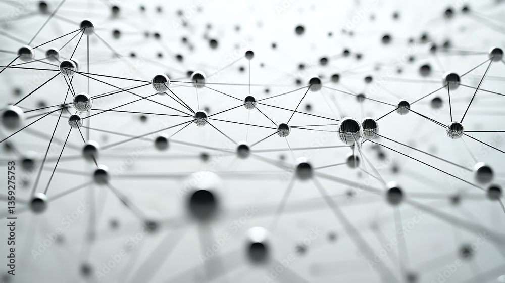 Poster cyberspace of high-tech cubes. blockchain technology and big data logistics. 3d illustration of an a