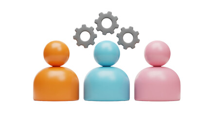 Isolated Teamwork Gears