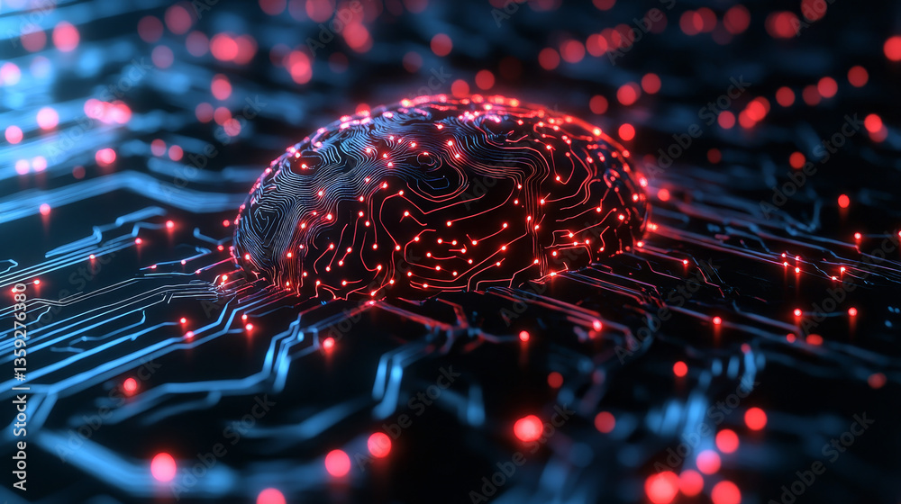 Poster artificial neural networks. electrical impulses in the network. information processing by artificial