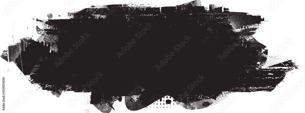 Leinwandbilder Grunge textured banner with rough edges. Speckled texture. Overlay grunge texture . Simply place texture over any object to create grunge effect . Banner with scratched surface for your design. 