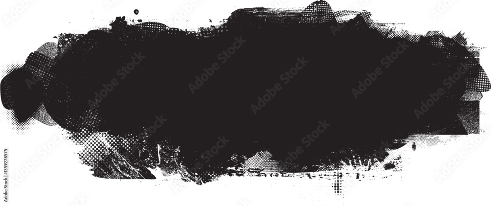 Leinwandbilder Grunge textured banner with rough edges. Speckled texture. Overlay grunge texture . Simply place texture over any object to create grunge effect . Banner with scratched surface for your design. 