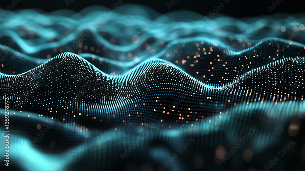 Poster artificial intelligence and wireless technology. global digital network. internet data security. 3d 