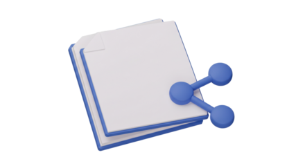Isolated File Sharing Icon Symbolizing Collaboration and Networking