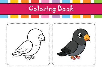  Stunning Black-winged Lovebird Colorful Illustration