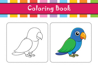  Charming Blue-Crowned Hanging Parrot Design