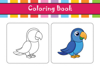  Dynamic Blue-Headed Parrot Bird Representation