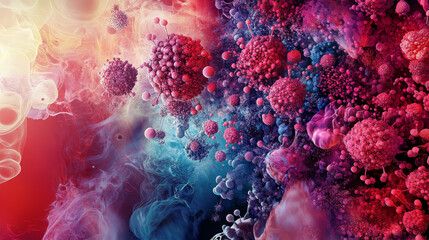 Molecule 3D illustration. Scientific breakthrough in the field of molecular synthesis. Nanotechnology in medical research of biochemical processes